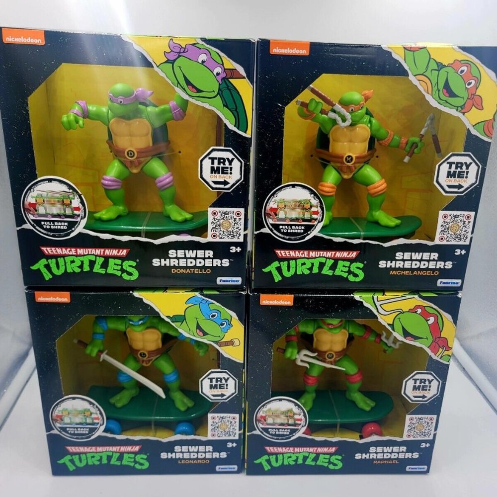 Teenage Mutant Ninja Turtles TMNT Sewer Shredders 5" Set of 4 Skateboard New